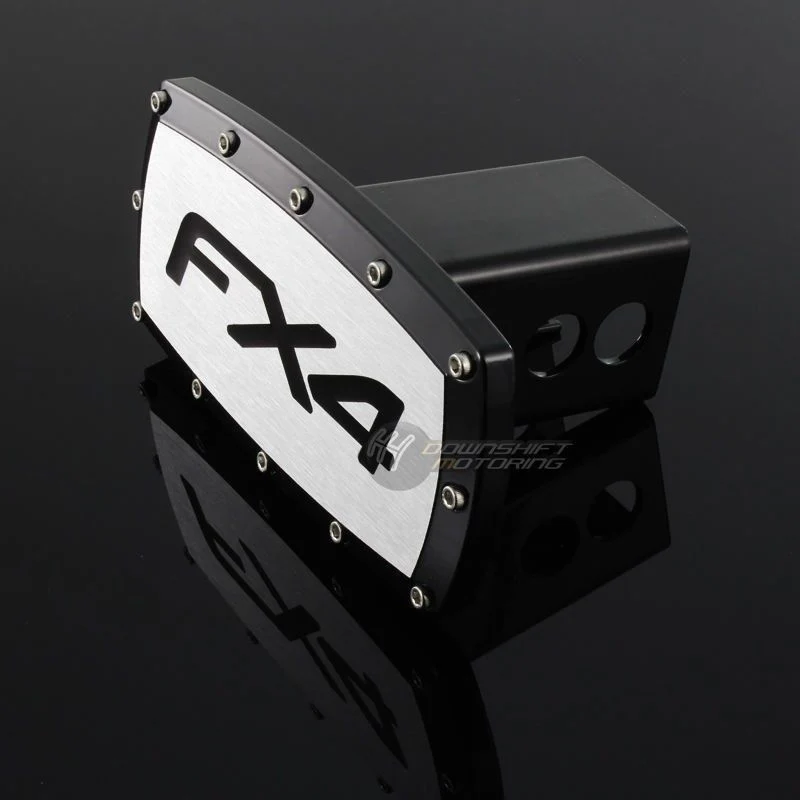 Black FORD FX4 LOGO Hitch Cover Plug Cap For 2" Trailer Receiver with ALLEN BOLTS DESIGN - Image 6