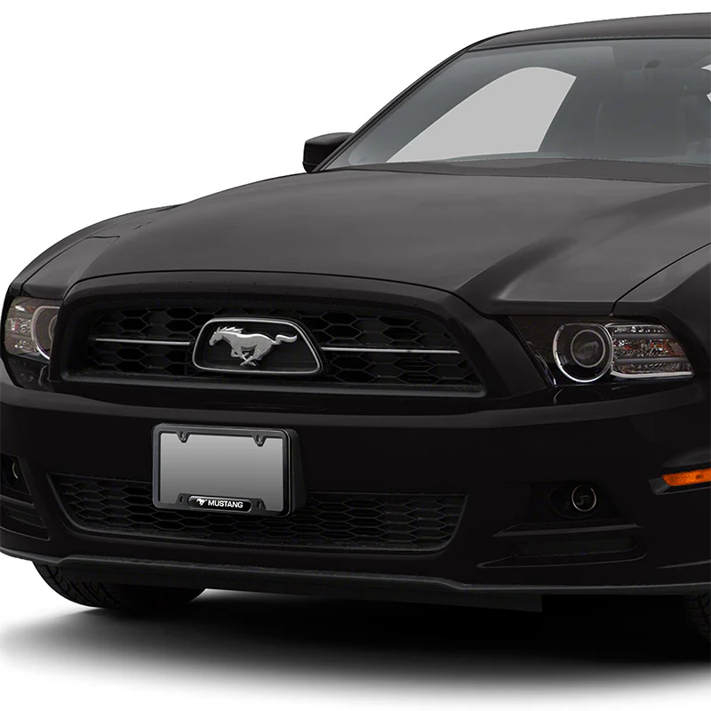 Black Ford Mustang SET Stainless Steel License Plate Frame 2pcs Brand New with Caps Bolt - Image 3