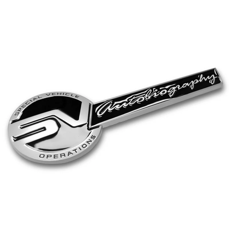 Black Ford Motor Mustang SVO Side Fender & Rear Trunk Emblems - Pair - Image 8