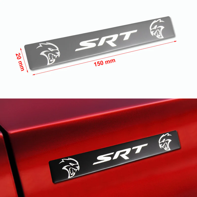 Black HELLCAT SRT8 Car Trunk Emblem Badge Sticker Decal for Dodge Challenger X2 - Image 2