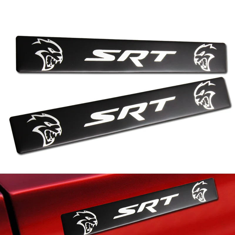 Black HELLCAT SRT8 Car Trunk Emblem Badge Sticker Decal for Dodge Challenger X2 - Image 3