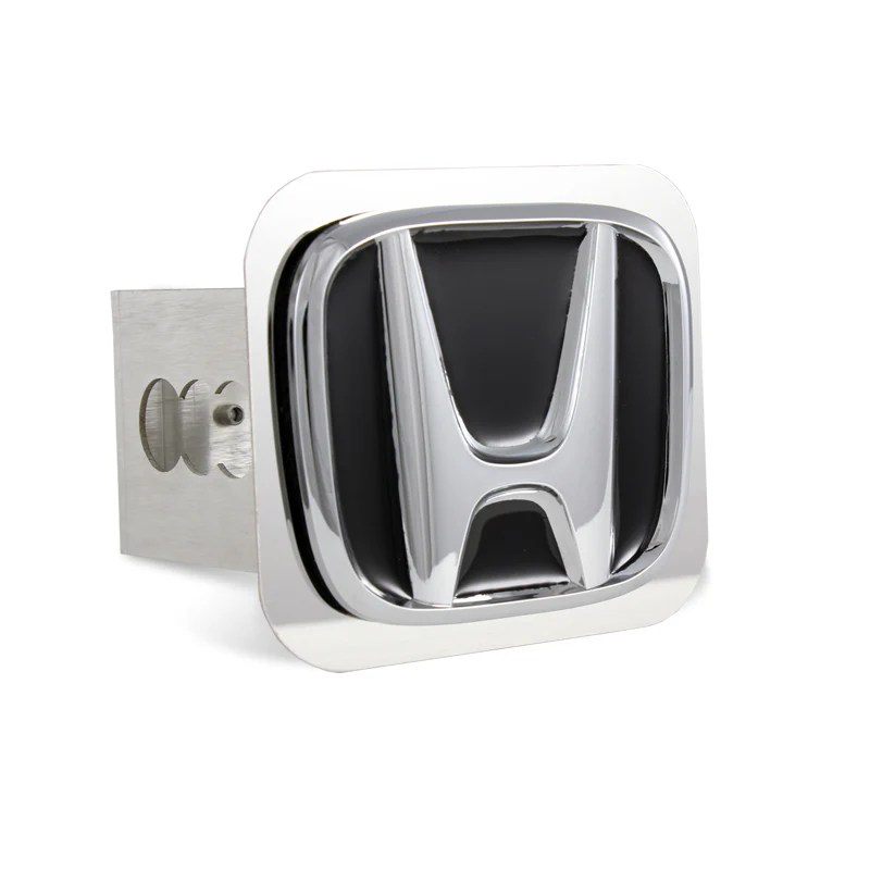 Black HONDA Logo Stainless Steel Hitch Cover Plug Cap For 2" Trailer Tow Receiver - Image 2