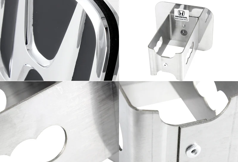 Black HONDA Logo Stainless Steel Hitch Cover Plug Cap For 2" Trailer Tow Receiver - Image 3