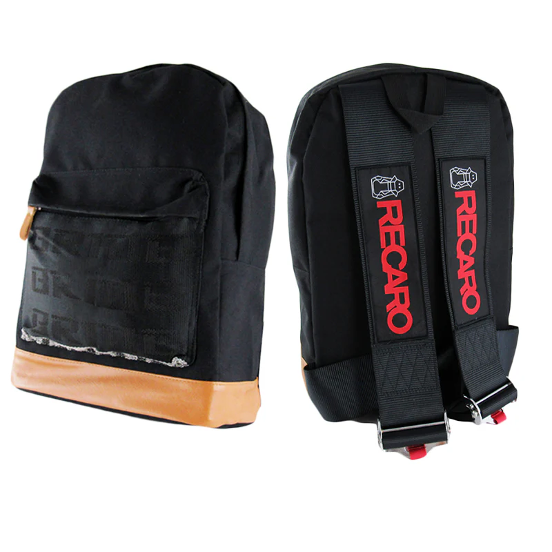 BLACK JDM BRIDE RACING BACKPACK RECARO RACING HARNESS ADJUSTABLE SHOULDER STRAPS - Image 4