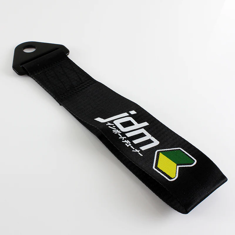 JDM Black Racing Tow Strap for Front / Rear Bumper - Image 2