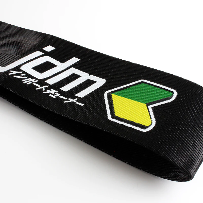 JDM Black Racing Tow Strap for Front / Rear Bumper - Image 4