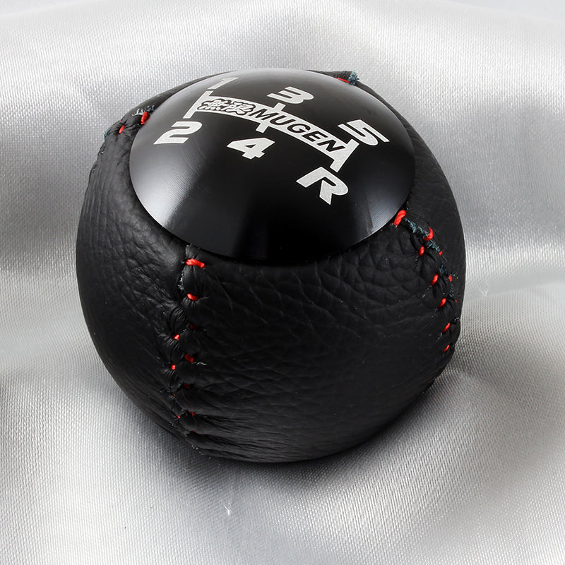 Mugen 5-Speed Black Shift Knob with PVC Leather - Image 3