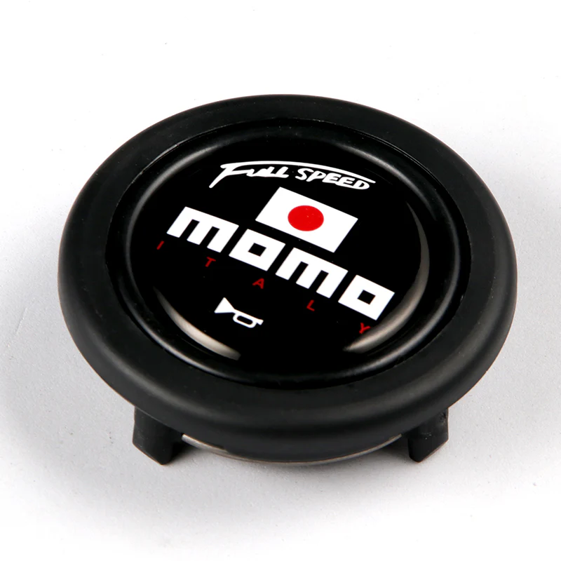 Black Line 350mm MOMO Racing Steering Wheel Microfiber Leather with MOMO Horn Button - Image 4