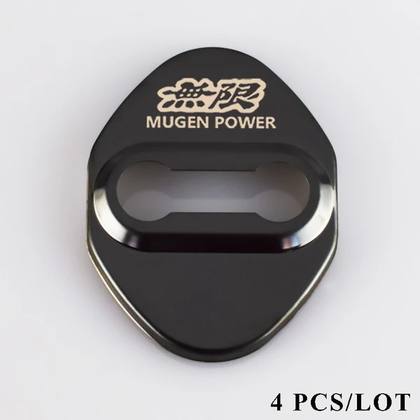 Black Mugen Stainless Steel Door Lock Door Striker Buckle Lock Protective Cover Set - 4 pcs - Image 6