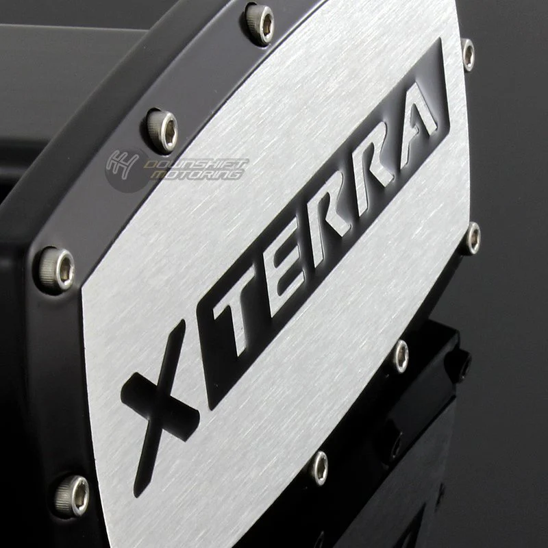 Black NISSAN Xterra Engraved Billet LOGO Hitch Cover Plug Cap For 2" Trailer Tow Receiver with ALLEN BOLTS Design - Image 2
