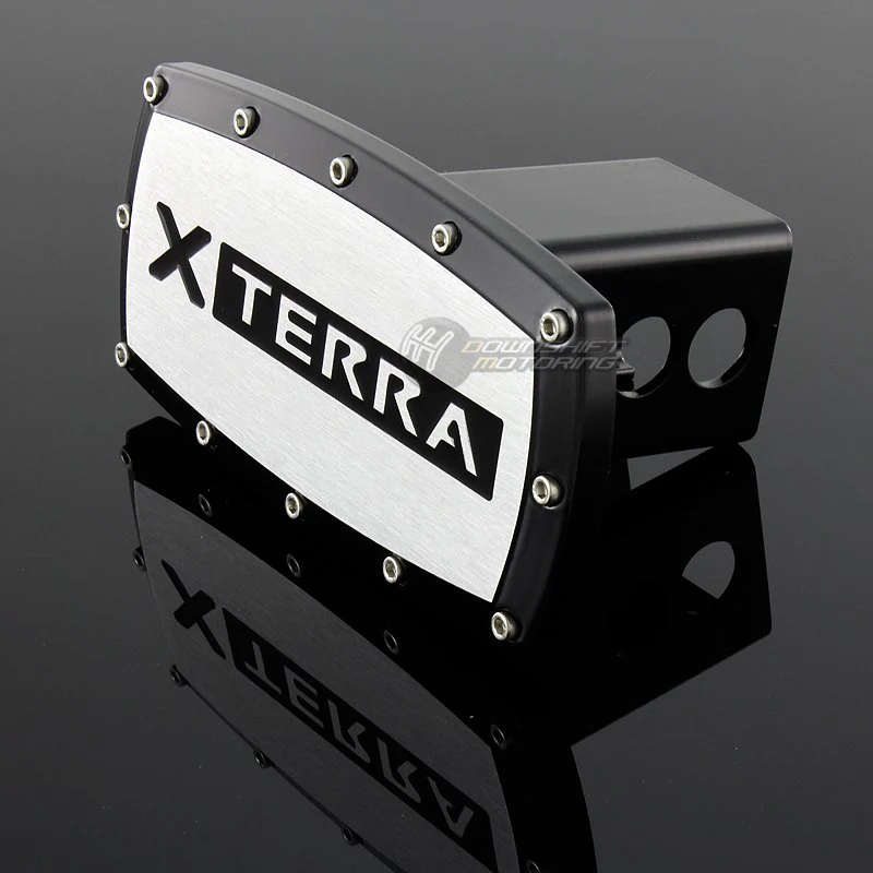 Black NISSAN Xterra Engraved Billet LOGO Hitch Cover Plug Cap For 2" Trailer Tow Receiver with ALLEN BOLTS Design - Image 4