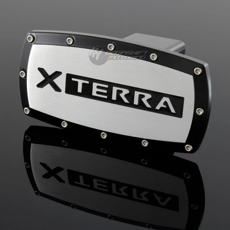 Black NISSAN Xterra Engraved Billet LOGO Hitch Cover Plug Cap For 2" Trailer Tow Receiver with ALLEN BOLTS Design - Image 5