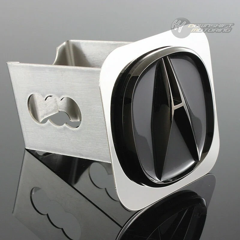 Black Pearl ACURA Stainless Steel Hitch Cover Cap For 2" Trailer Tow Receiver - Image 3