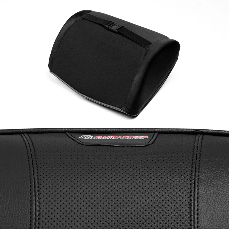 Black PU Leather Car Seat Memory Foam Neck Rest Cushion Pillow For MazdaSpeed X1 - Image 2