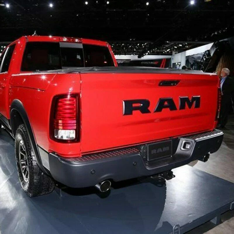 Black Set of RAM 3D Letter Logo Car Tailgate Emblem Badge Sticker for 1500 Rear Trunk 2015 2016 2017 2018 - Image 2
