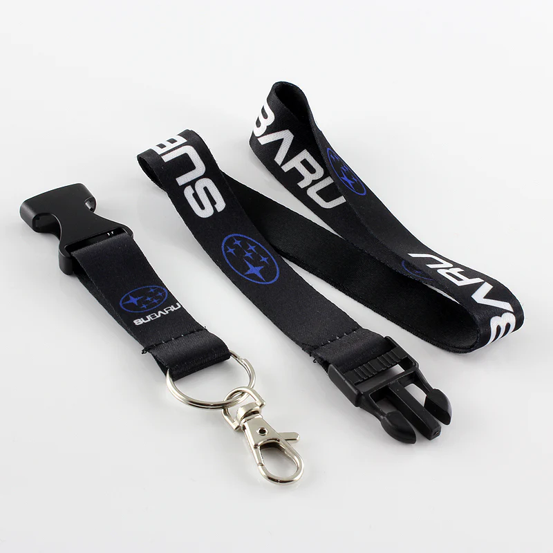 Black SUBARU WRX STI BRZ Impreza Forester Crosstrek Legacy Outback JDM Keychain Phone Neck Strap Lanyard - Image 2