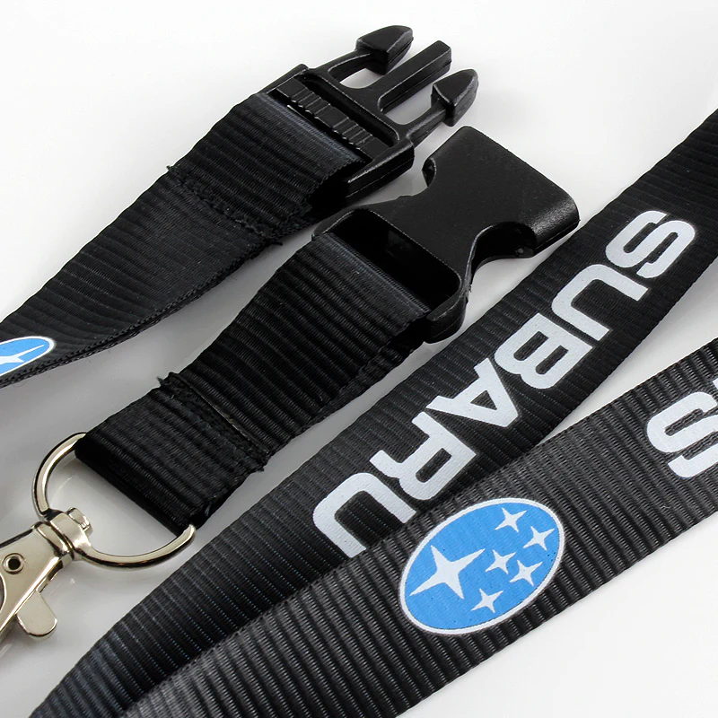 Black SUBARU Impreza WRX STI BRZ Forester Crosstrek Legacy Outback Keychain Lanyard - Image 2