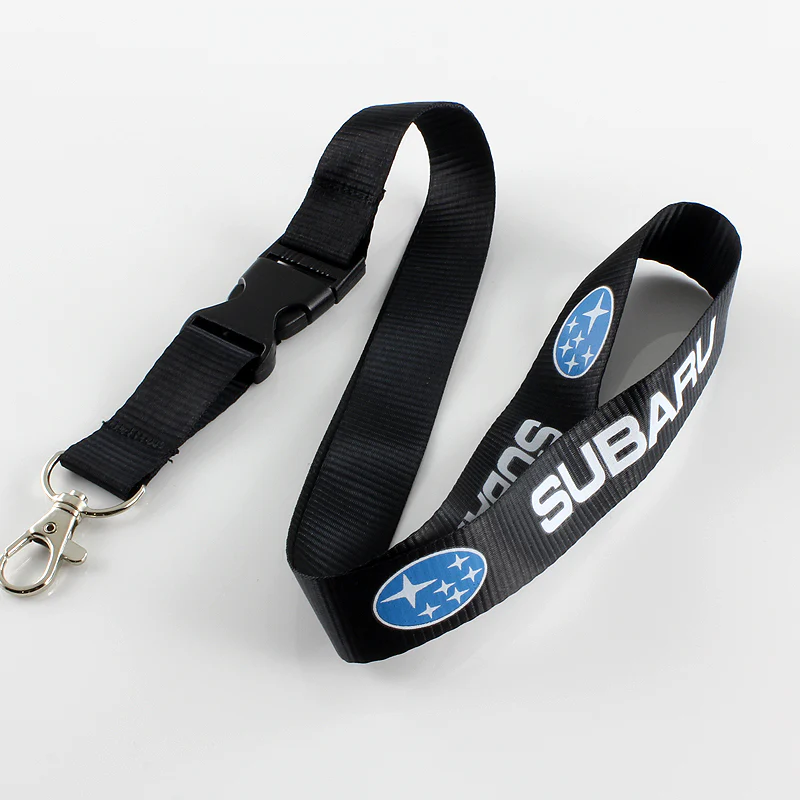 Black SUBARU Impreza WRX STI BRZ Forester Crosstrek Legacy Outback Keychain Lanyard - Image 4