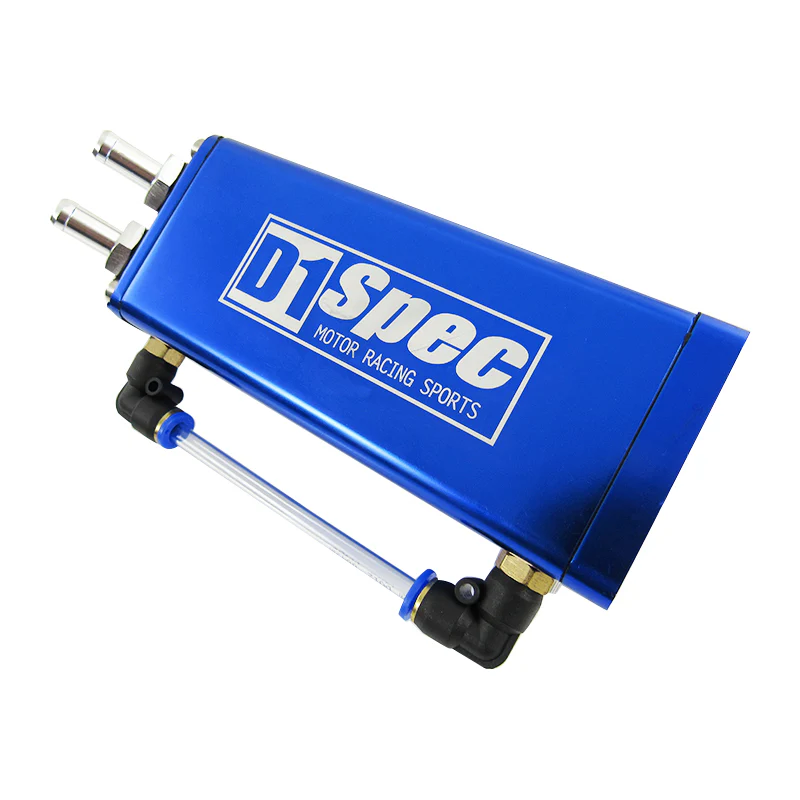 Blue 0.7L 10mm Square Billet Aluminum Engine Oil Catch Tank Can Reservoir D1 SPEC - Image 5