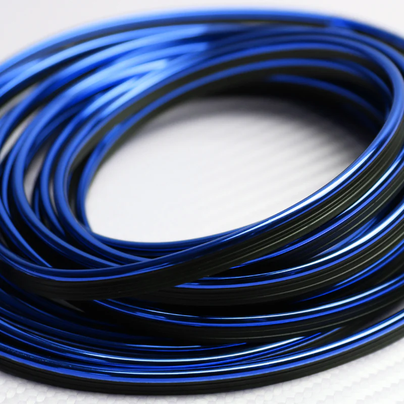 Blue 16.4 ft Interior Edge Gap Line Moulding Trim Molding Strip & Rim Protector Set Auto Car Décor - Image 3
