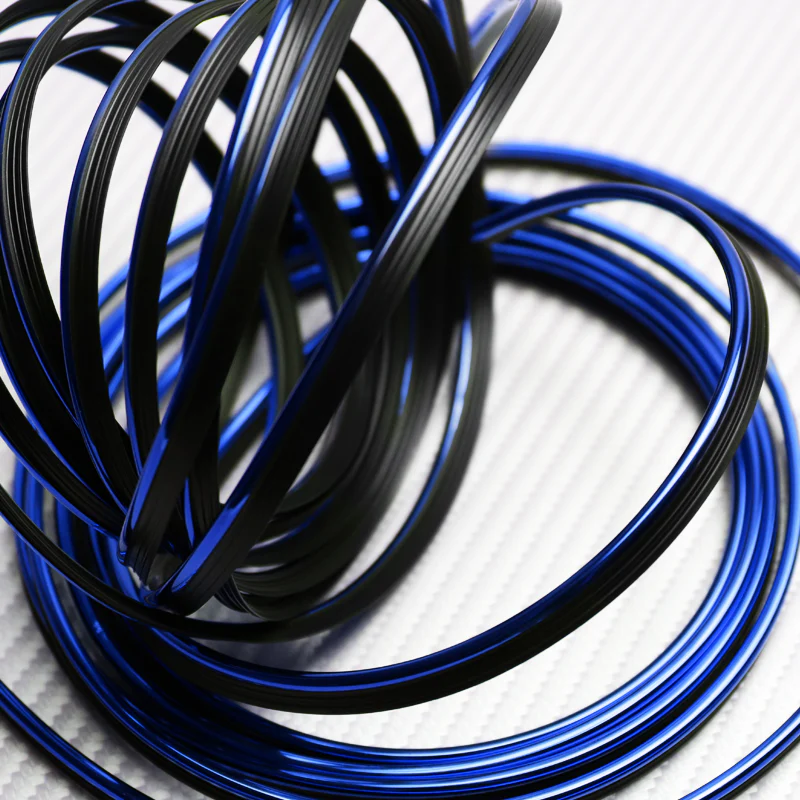 Blue 16.4 ft Interior Edge Gap Line Moulding Trim Molding Strip & Rim Protector Set Auto Car Décor - Image 7
