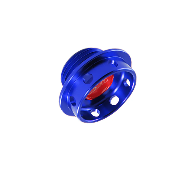 Blue HKS Engine Oil Fuel Filler Cap Cover Billet For Toyota Camry Corolla Celica - Image 2