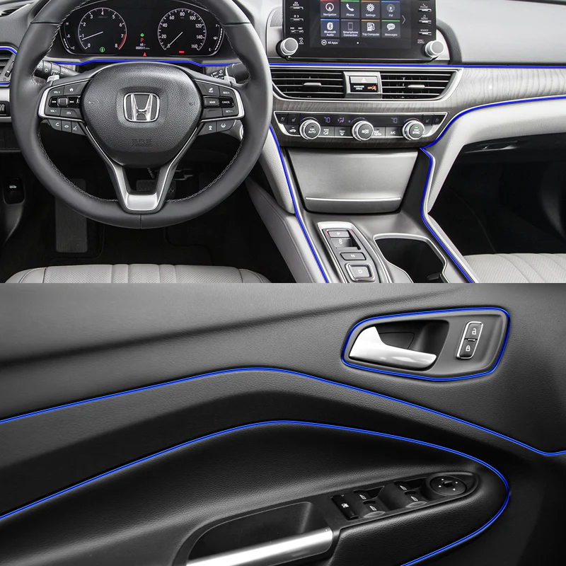 Blue Interior Edge Gap Line Moulding Trim Molding Strip Auto Car Décor - 32.8 ft - Image 3