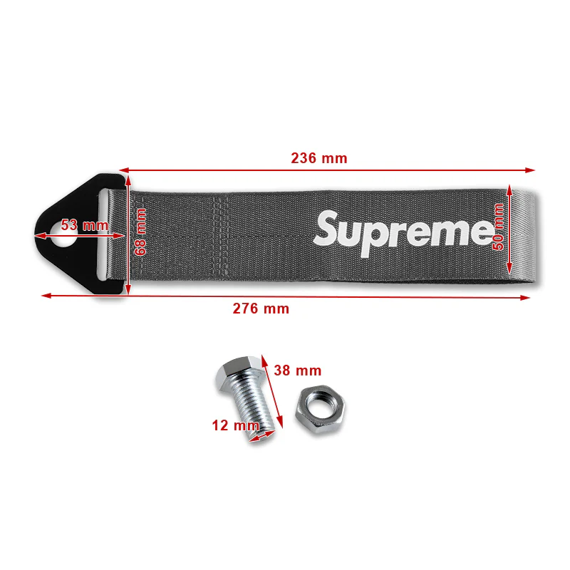 Supreme3M Blue Racing Tow Strap for Front / Rear Bumper - Image 3