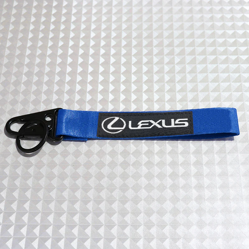 Blue LEXUS Racing Keychain Metal Key Ring Hook Strap Nylon Lanyard-Universal - Image 2