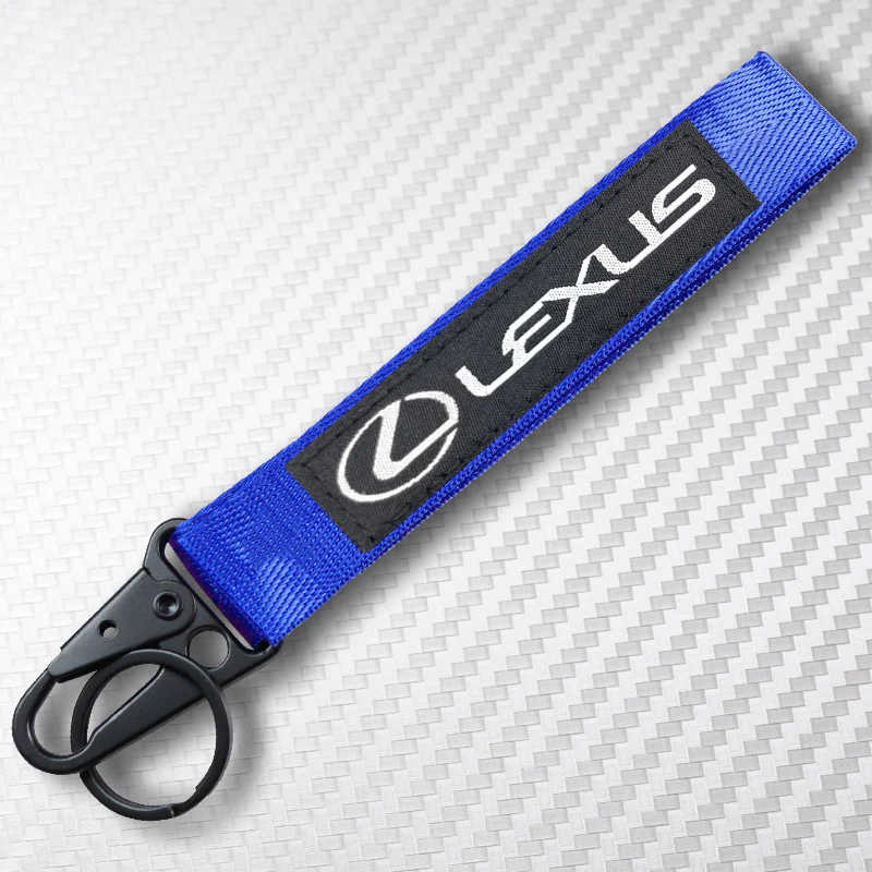 Blue LEXUS Racing Keychain Metal Key Ring Hook Strap Nylon Lanyard-Universal - Image 6