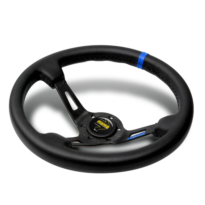 Blue Line 350mm Racing Steering Wheel Microfiber Leather For BKYL00 momo hub X1 - Image 3