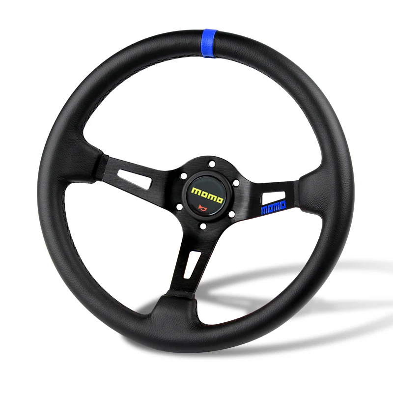Blue Line 350mm Racing Steering Wheel Microfiber Leather For YO momo hub X1 - Image 6