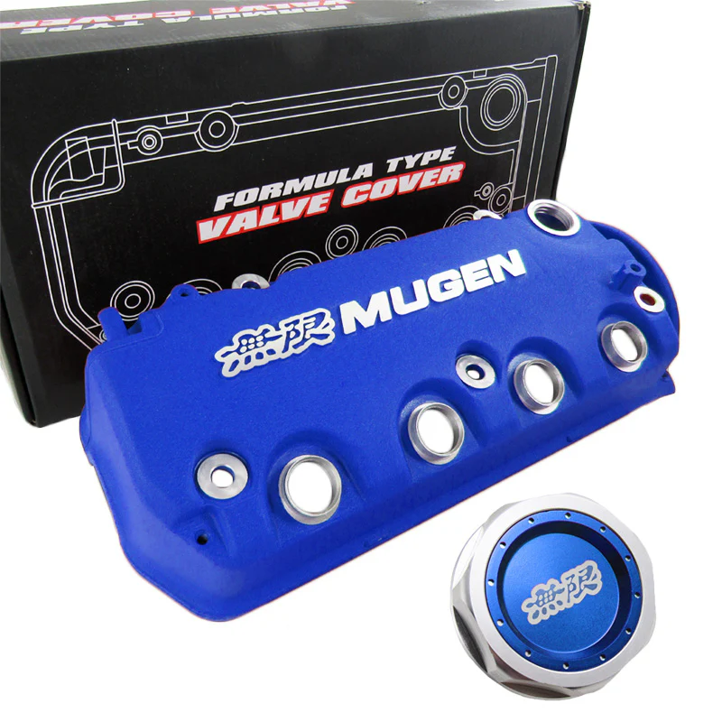 Mugen Blue Engine Valve Cover with Oil Cap for Honda Civic SOHC VTEC - Image 8