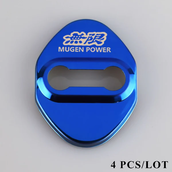 Blue Mugen Stainless Steel Door Lock Door Striker Buckle Lock Protective Cover Set - 4 pcs - Image 3