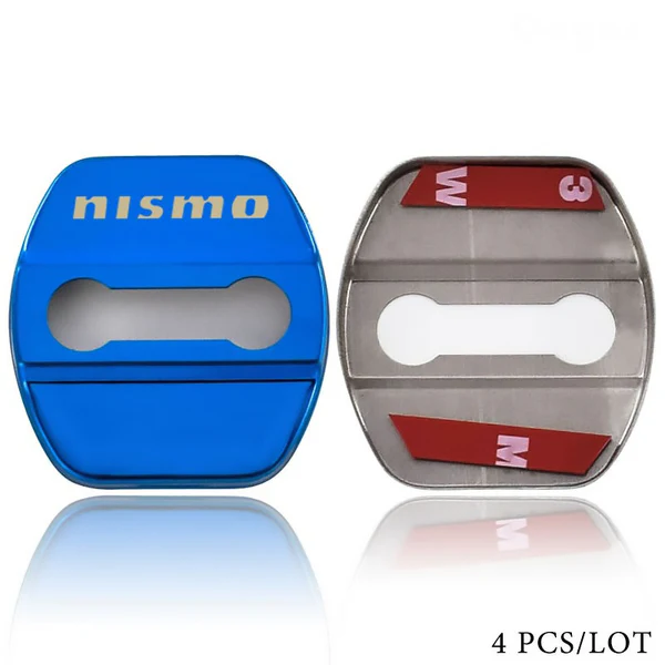 Blue Stainless Steel Door Lock Door Striker Cover for NISMO - Image 3