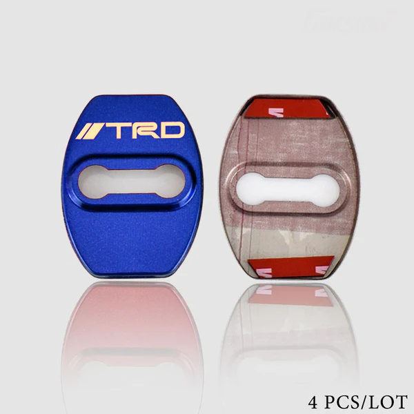 Blue Stainless Steel Door Lock Door Striker Cover Set for TRD - Image 2