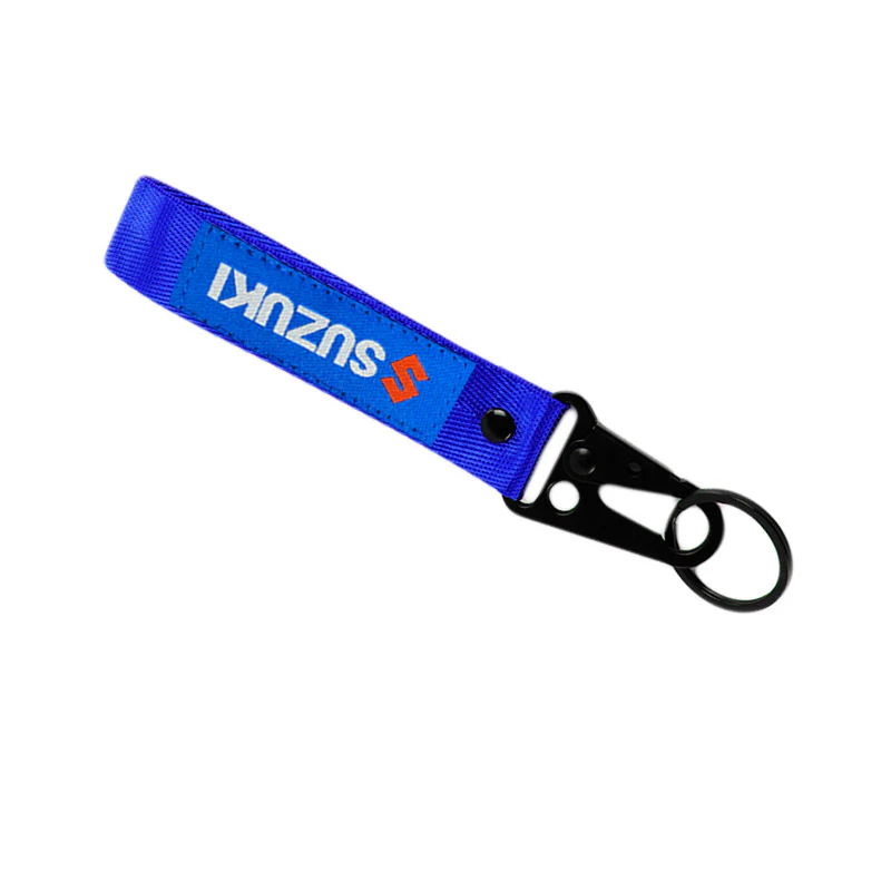 Blue SUZUKI GSX Lanyard Double Sided Backpack Key Ring Hook Strap Metal Keychain X2 - Image 4