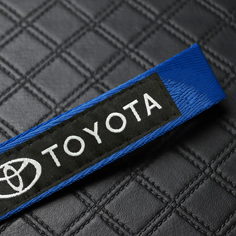 Blue TOYOTA MOTORS Racing Set Keychain Metal Key Ring with Steering Wheel Emblem - Image 7