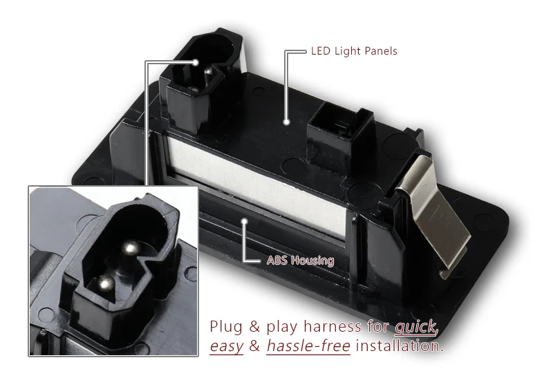 BMW E39 E90 E92 F25 F26 F31 F35 White 24-SMD 6000K LED License Plate Lights (2pcs) - Image 2