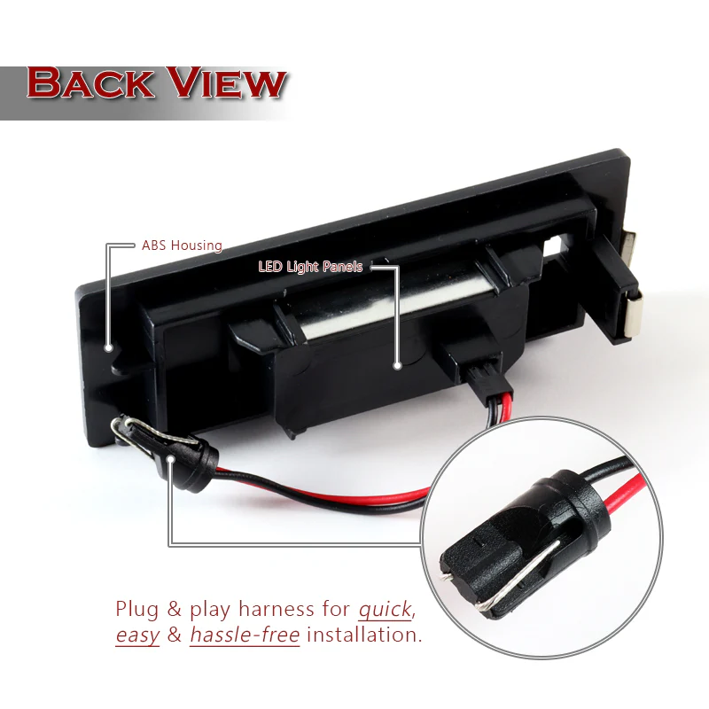BMW E63 E64 F06 F12 F13 F20 E85 E86 E89  Xenon White LED License Plate Lights (2pcs) - Image 3