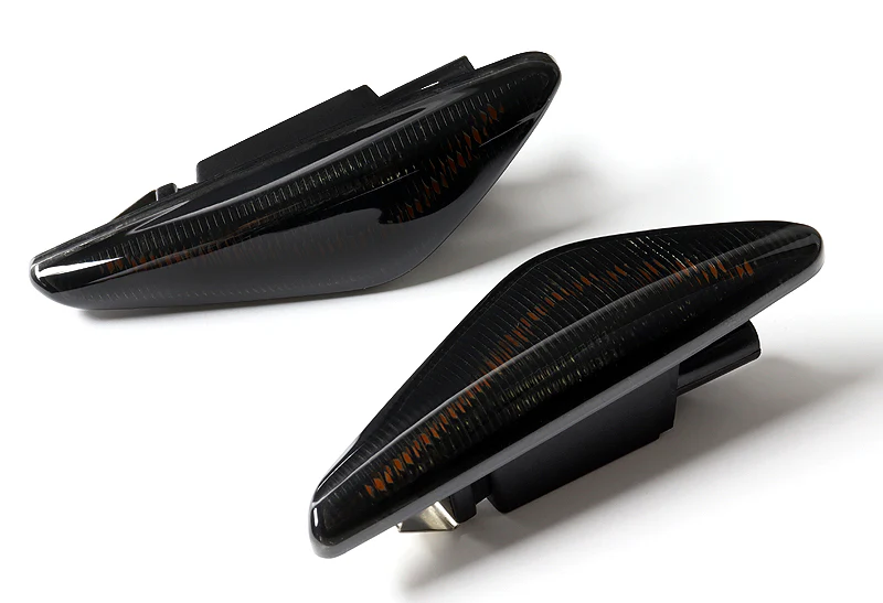 2008-2014 BMW X6 E71 E72 Amber LED Turn Signal Front Side Marker Lights -Smoked Lens - Image 2