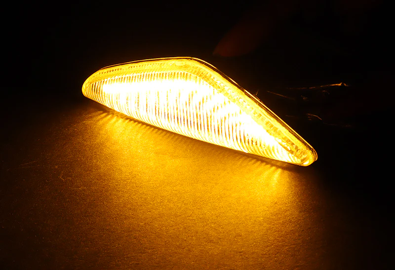 2008-2014 BMW X6 E71 E72 Amber LED Turn Signal Front Side Marker Lights -Smoked Lens - Image 4