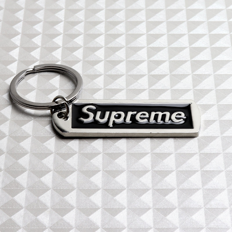 BRAND NEW Supreme3M Black 3D Logo Metal Pendant Keychain Key Ring Key Tag X1 - Image 2