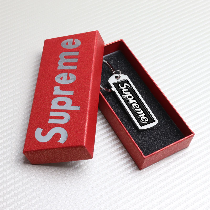 BRAND NEW Supreme3M Black 3D Logo Metal Pendant Keychain Key Ring Key Tag X1 - Image 3