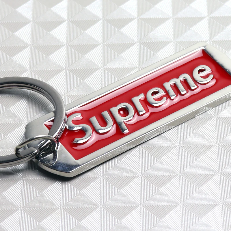 BRAND NEW Supreme3M RED 3D Logo Metal Pendant Keychain Key Ring Key Tag X1 - Image 2