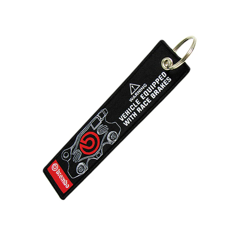 BREMBO DOUBLE SIDE FRONT AND BACK Racing Cell Holders Keychain X2 - Image 2