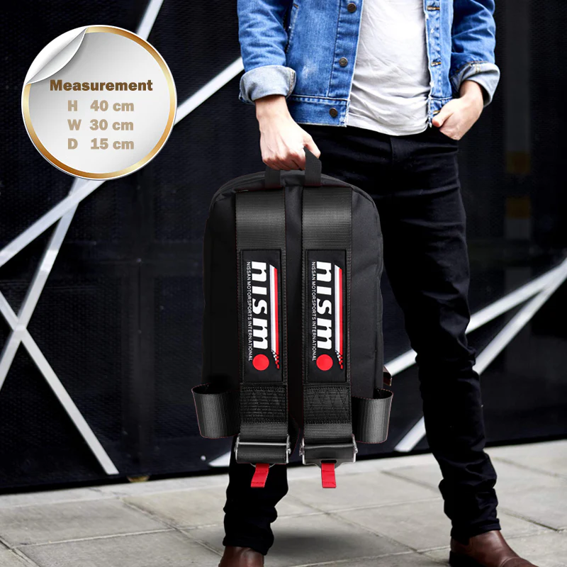 Bride Gradation Cloth Backpack with Nissan Nismo Black Harness Adjustable Shoulder Straps - Image 4