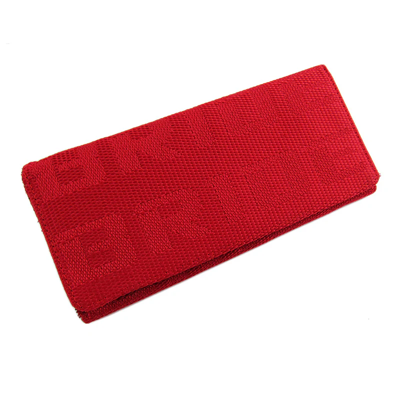Red Gradation Bride Racing Wallet Clutch Trifold Fabric Leather L - Image 4