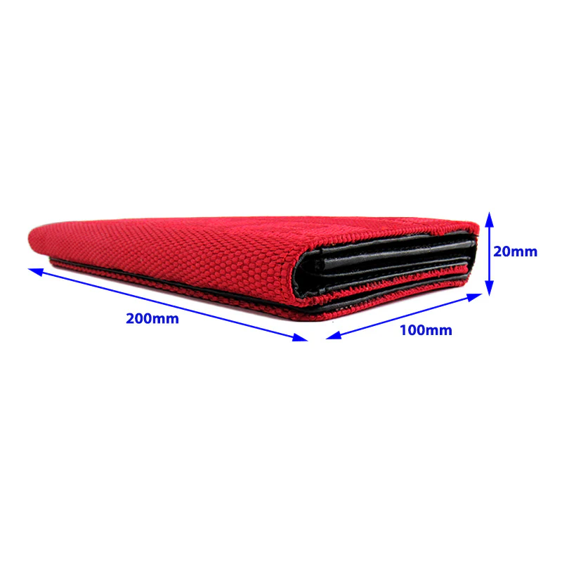 Red Gradation Bride Racing Wallet Clutch Trifold Fabric Leather L - Image 5