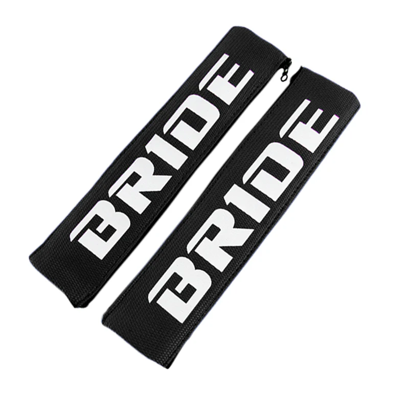 BRIDE New Soft Fabric Seat Belt Cover Shoulder Pads Fabric Racing Seat Material 1-PAIR - Image 2